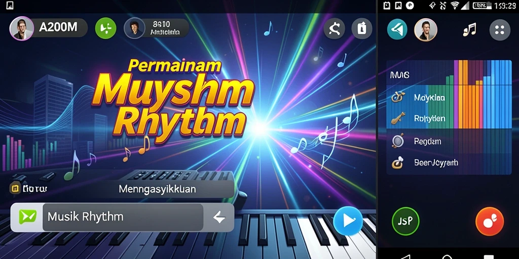 Antarmuka menarik A200M dengan fitur Musik Rhythm interaktif.
