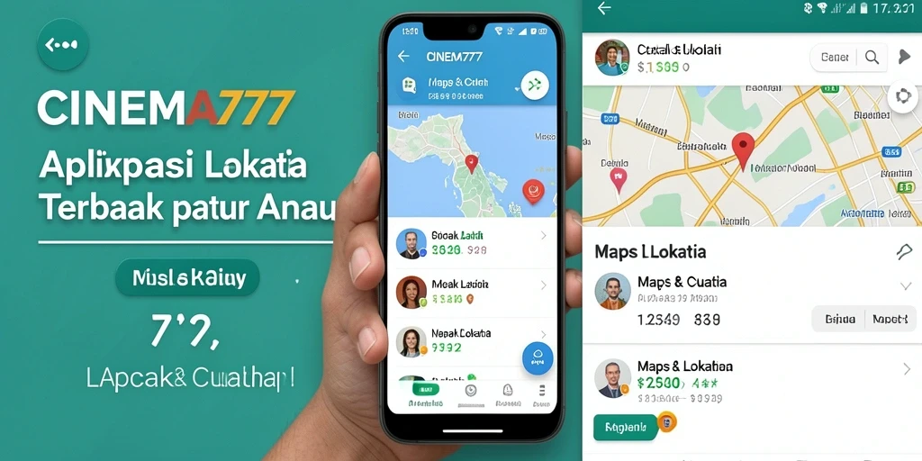 Antarmuka aplikasi Lacak Lokasi CINEMA777 yang mudah digunakan.