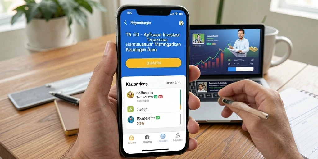 Tampilan antarmuka T6 yang modern dan mudah digunakan untuk investasi.