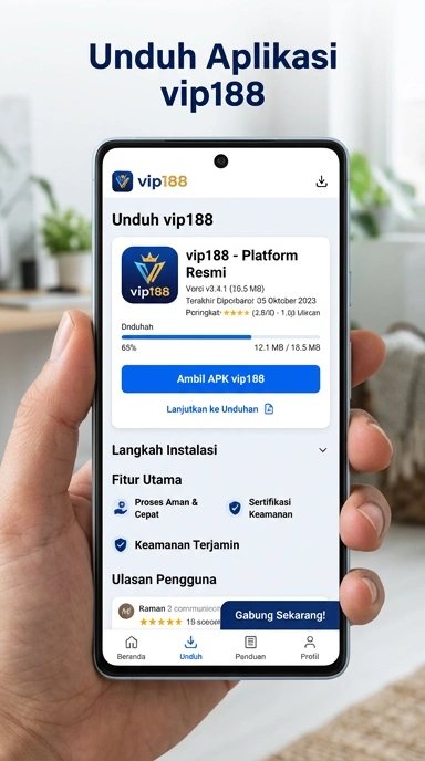 Tampilan halaman APK vip188